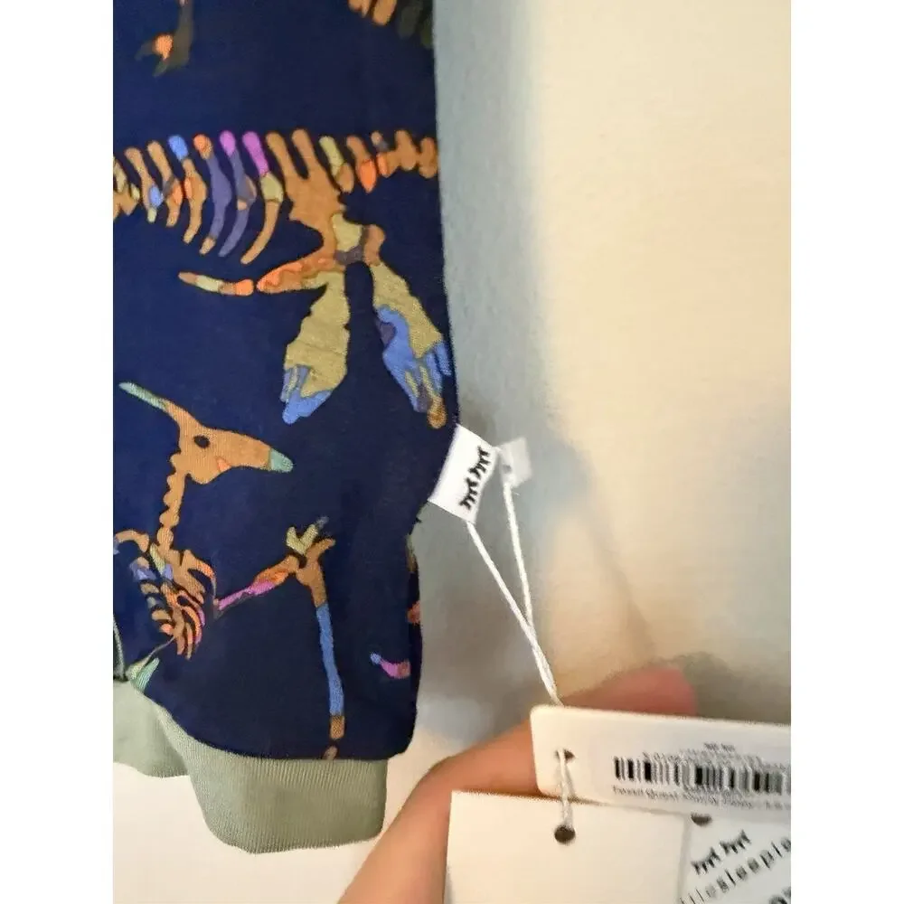 Little Sleepies Fossil Quest Shorty Zippy One Piece Romper Bamboo 3-6 Months NWT
